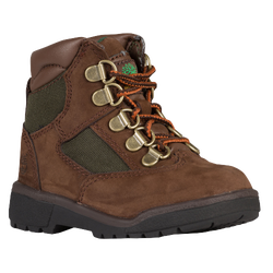 Boys' Toddler - Timberland 6" Field Boots - Brown/Dark Olive