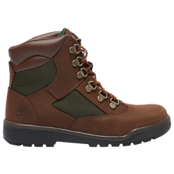 Boys' Grade School - Timberland 6" Field Boots - Brown/Dark Olive