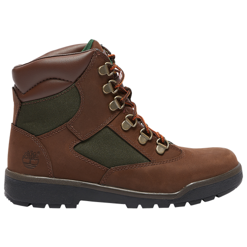 Shop Timberland Boys  6" Field Boots In Brown/dark Olive