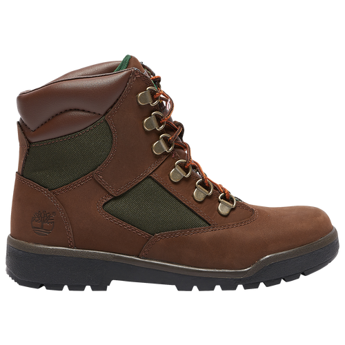 

Timberland Boys Timberland 6" Field Boots - Boys' Grade School Brown/Dark Olive Size 04.0