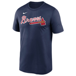 Men's - Nike Braves Wordmark Legend T-Shirt - Navy/Navy