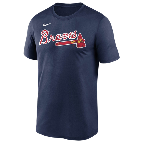 

Nike Mens Atlanta Braves Nike Braves Wordmark Legend T-Shirt - Mens Navy/Navy Size M