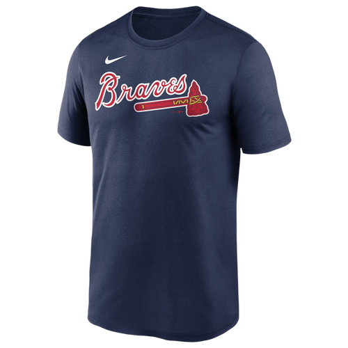 

Nike Mens Nike Braves Wordmark Legend T-Shirt - Mens Navy/Navy Size M