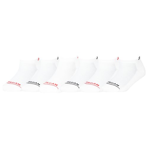 BOYS - Jordan Legend No Show 6 Pack Socks - White/Black