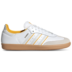 Men's - adidas Originals Samba   - Crystal White/White/Crew Yellow