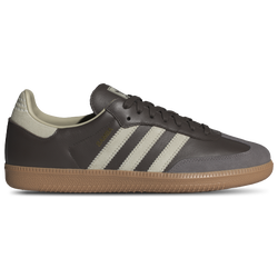 Men's - adidas Originals Samba   - Brown/Gold Metallic/Putty Grey