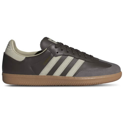 Men's adidas Originals Samba - Size 09.5 - Brown/Gold Metallic/Putty Gray