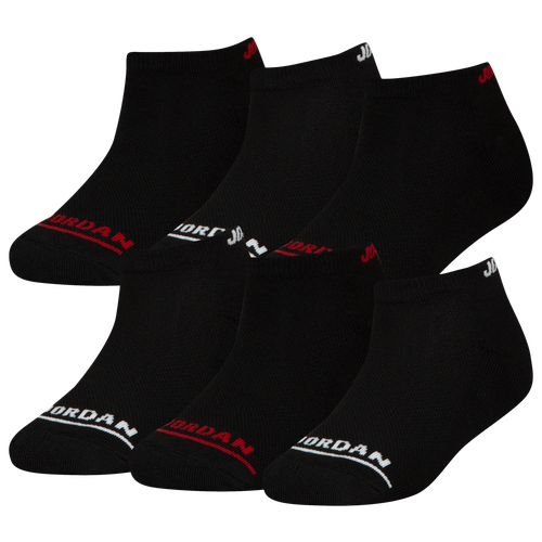 BOYS - Jordan Legend No Show 6 Pack Socks - Black/White