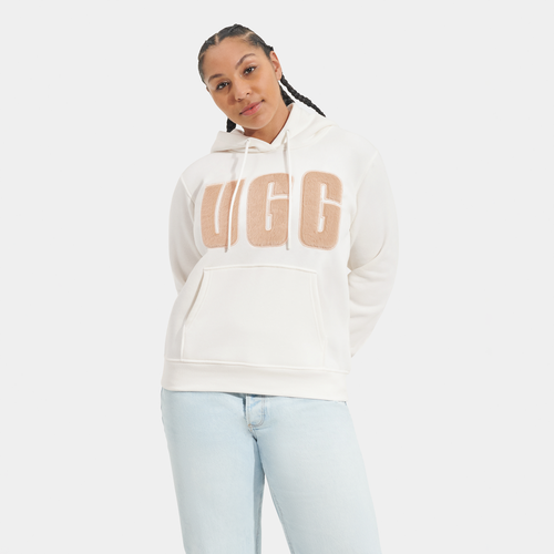 

UGG Womens UGG Rey Uggfluff Logo Hoodie - Womens Nimbus/Sand Size S