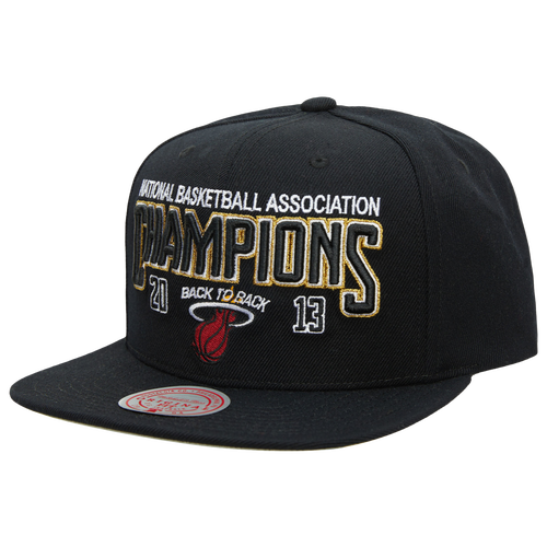 

Mitchell & Ness Mens Miami Heat Mitchell & Ness Heat NBA Champs Snapback - Mens Black/Multi Size One Size