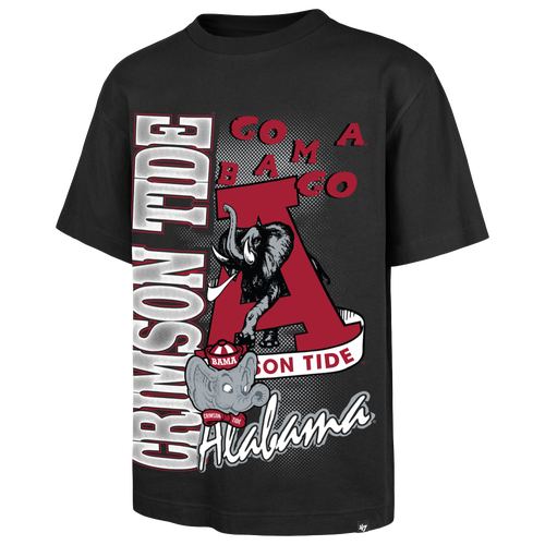 47 Brand Mens Alabama Crimson Tide Mascot Short Sleeve T-Shirt - - Black Size XXL