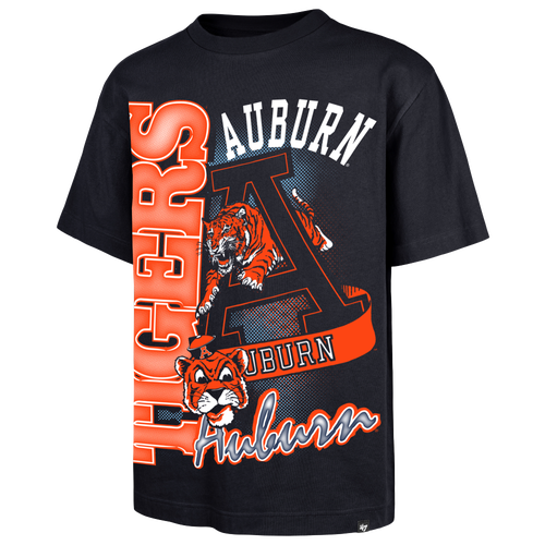 47 Brand Mens Auburn Tigers Mascot Short Sleeve T-Shirt - - Navy Size XXL
