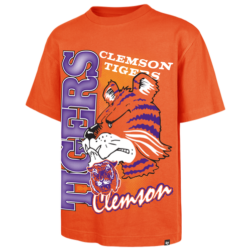 47 Brand Mens Clemson Tigers Mascot Short Sleeve T-Shirt - - Orange Size XXL