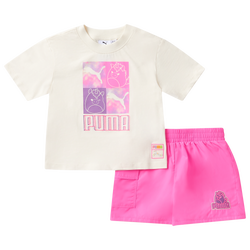 Girls' Toddler - PUMA x Squishmallows 2PC T-Shirt/Short Set - White/Pink