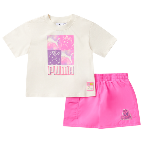

Girls PUMA PUMA x Squishmallows 2PC T-Shirt/Short Set - Girls' Toddler White/Pink Size 2T