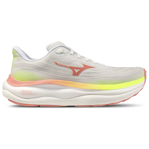 Mizuno Womens Wave Sky 9 Wide - Running Shoes - White / Orange Size 9.5
