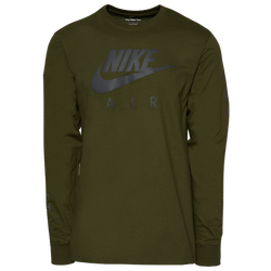 Men's - Nike Air Long Sleeve T-Shirt - Olive/Black