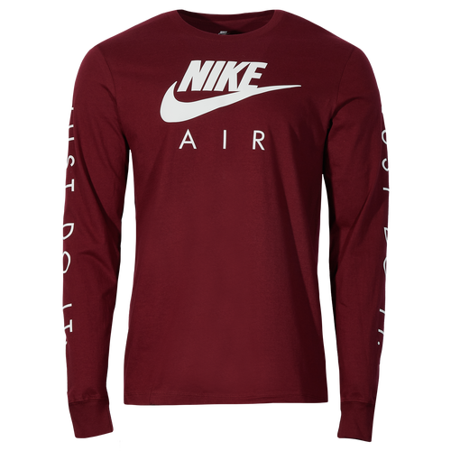 

Nike Mens Nike Futura Reflective Long Sleeve T-Shirt - Mens Beetroot/White Size S