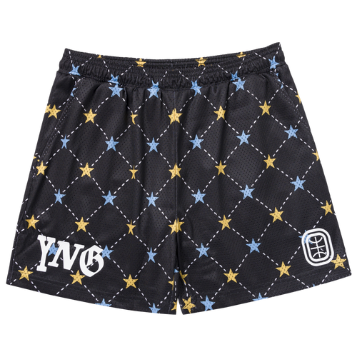 MENS - Overtime Yng Dreamerz Star Mesh Shorts - Yellow/Black