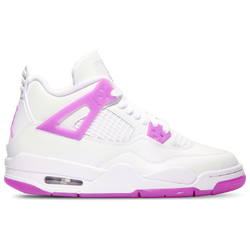 Girls' Grade School - Jordan AJ Retro 4 Edge - Hyper Violet/White