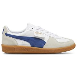 Men's - PUMA Palermo Leather  - White/Blue/Gray