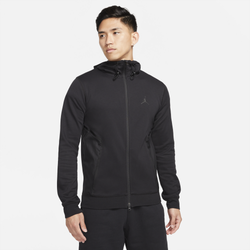 Men's - Jordan Dri-FIT Air Statement Fleece Full-Zip Hoodie  - Black/Black