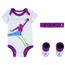 Jordan HB Bodysuit Bootie 3 Piece Set - Girls' Infant White/Purple