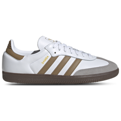 Men's - adidas Originals Samba OG  - Footwear White/Brown Desert/Clear Granite
