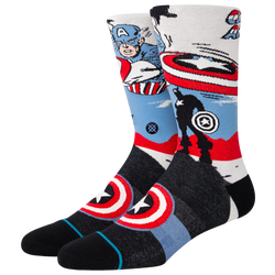 Adult - Stance Captain America Marquee Crew Socks - Black/Multi