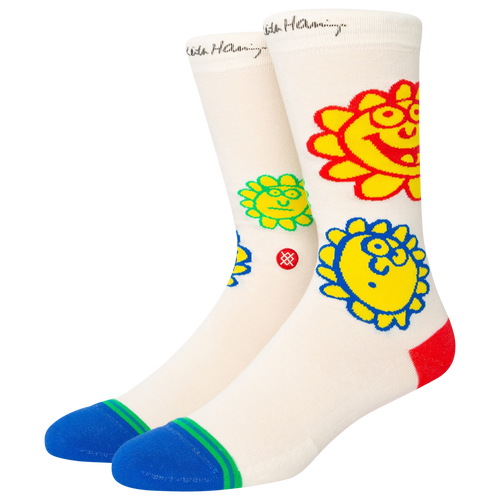 

Stance Mens Stance Happy Fields Socks - Mens White/Multi Size L