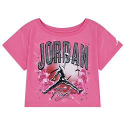 Girls' Grade School - Jordan Rebel Rose T-Shirt - Pink/Silver