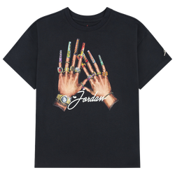 Girls' Grade School - Jordan Nail Short Sleeve T-Shirt - Tan/Black