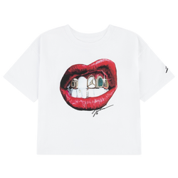 Girls' Grade School - Jordan Grillz Short Sleeve T-Shirt - White/Red