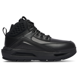 Men's - Under Armour 695 Leather Boots  - Black/Black/Black