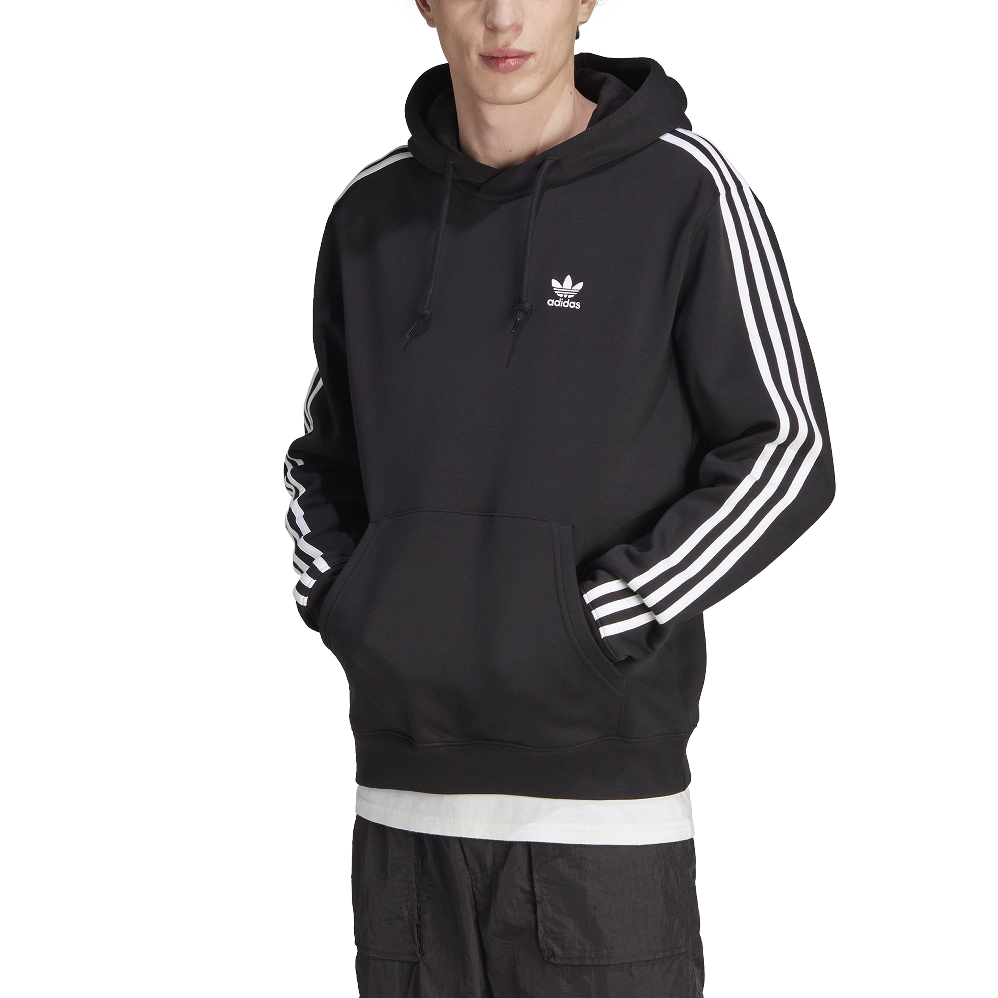 Adidas originals trefoil shop three stripes pocket sweatshirt