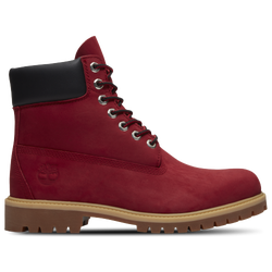 Men's - Timberland 6" Premium Waterproof Boots  - Dark Red/Red