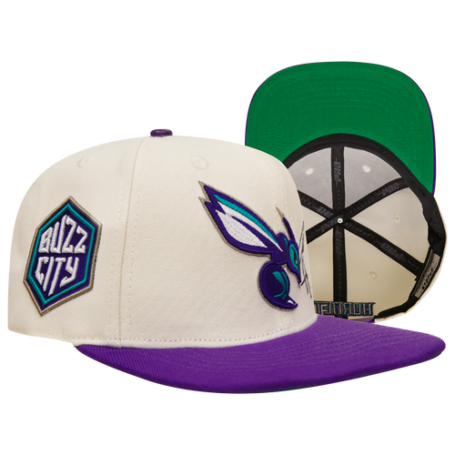 

Pro Standard Pro Standard Hornets Championship Evolution Wool Snapback - Adult Eggshell/Purple Size One Size