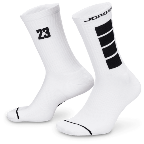 Jordan Women's Everyday Poly Crew Socks 1 Pair - Adult Size L - Cat Scratch White/Black