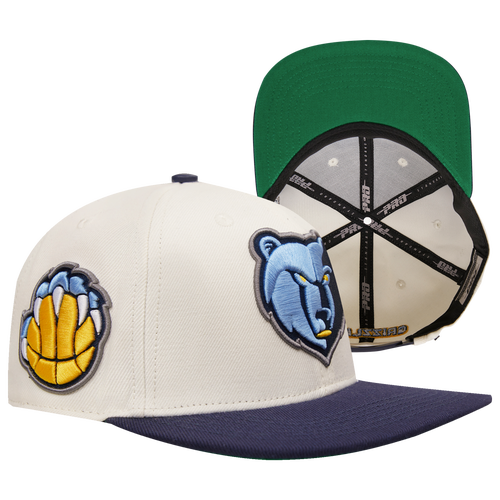 

Pro Standard Pro Standard Grizzlies Championship Evolution Wool Snapback - Adult Eggshell/Midnight Navy Size One Size