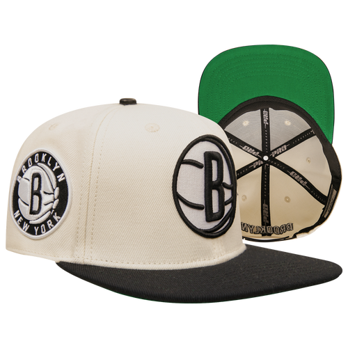 

Pro Standard Pro Standard Nets Championship Evolution Wool Snapback - Adult Eggshell/Black Size One Size