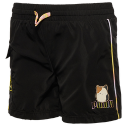 Girls' Preschool - PUMA x Squishmallows Woven Cargo Shorts - Black/Gold