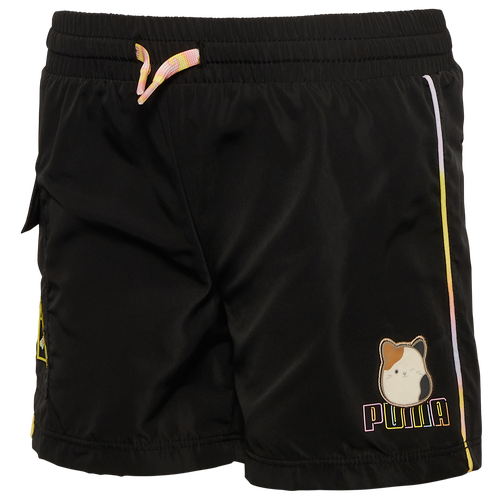 

Girls Preschool PUMA PUMA x Squishmallows Woven Cargo Shorts - Girls' Preschool Black/Gold Size 6X