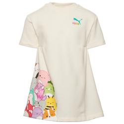 Girls' Preschool - PUMA x Squishmallows French Terry S/S High-Neck Dress - White/Multi