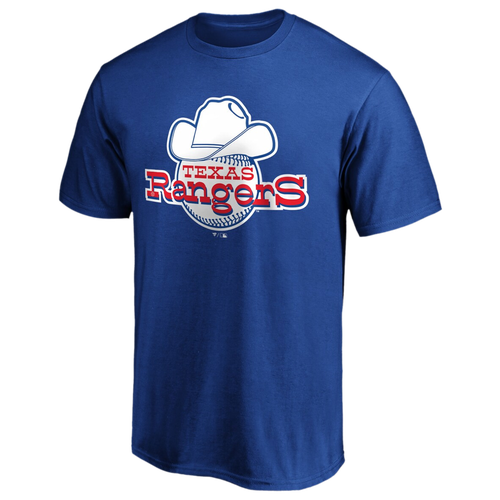 

Fanatics Mens Texas Rangers Fanatics Rays Cooperstown Collection Forbes T-Shirt - Mens Royal/Blue Size M