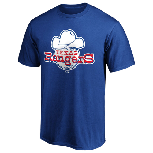 

Fanatics Mens Texas Rangers Fanatics Rays Cooperstown Collection Forbes T-Shirt - Mens Royal/Blue Size L