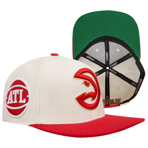 

Pro Standard Pro Standard Hawks Championship Evolution Wool Snapback - Adult Eggshell/Red Size One Size