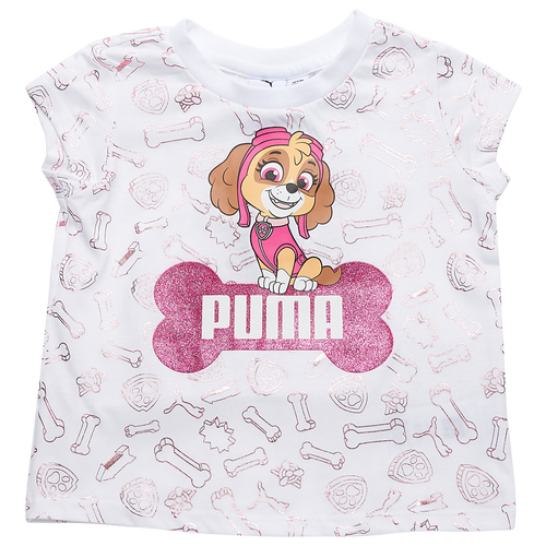 

PUMA Girls PUMA Paw Patrol T-Shirt - Girls' Toddler White/Pink Size 3T