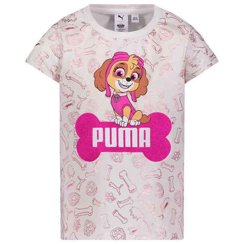 

Girls Preschool PUMA PUMA Paw Patrol T-Shirt - Girls' Preschool White/Pink Size 5
