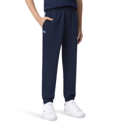 Boys' Grade School - Lacoste Contrast Seam Track Pants - Marine/White
