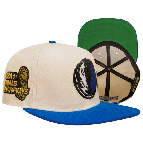 

Pro Standard Pro Standard Mavericks Championship Evolution Wool Snapback - Adult Eggshell/Royal Blue Size One Size